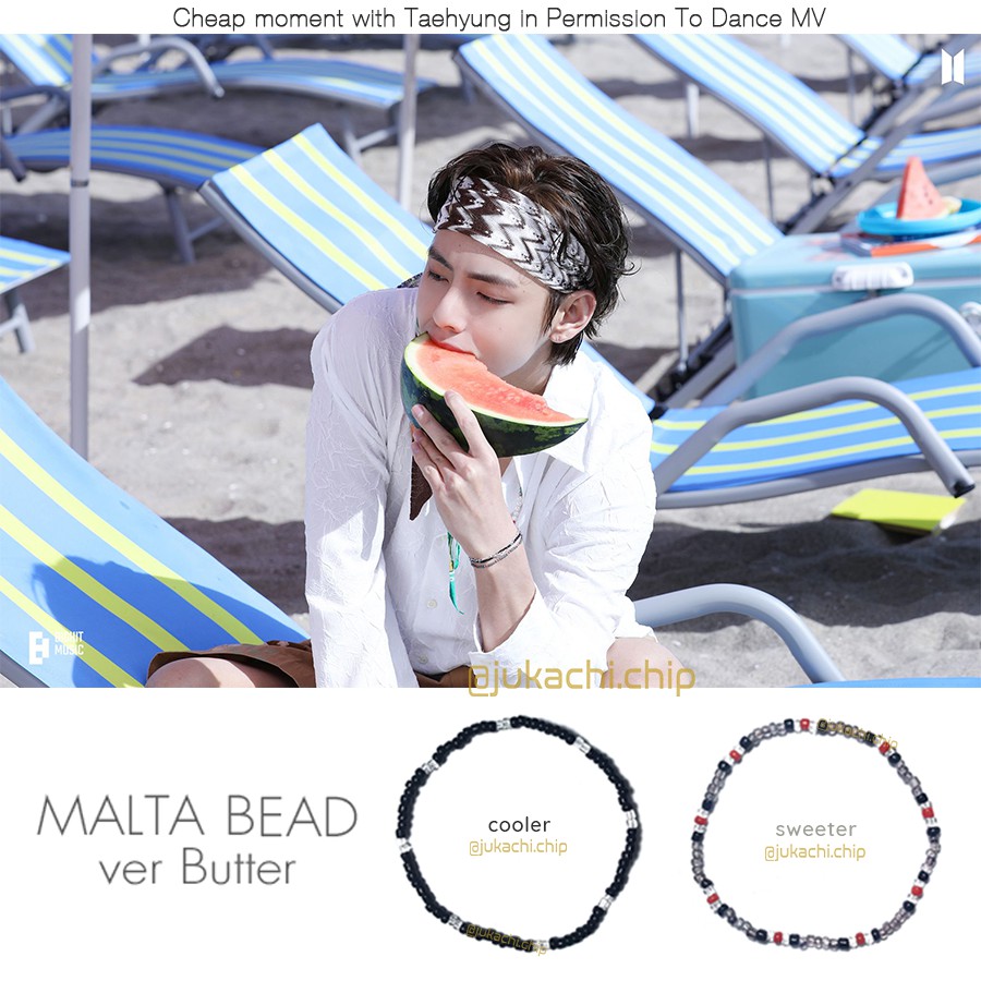 Vòng tay handmade hạt cườm cheap moment with Taehyung  - Taehyung bracelets | Malta bead ver Butter