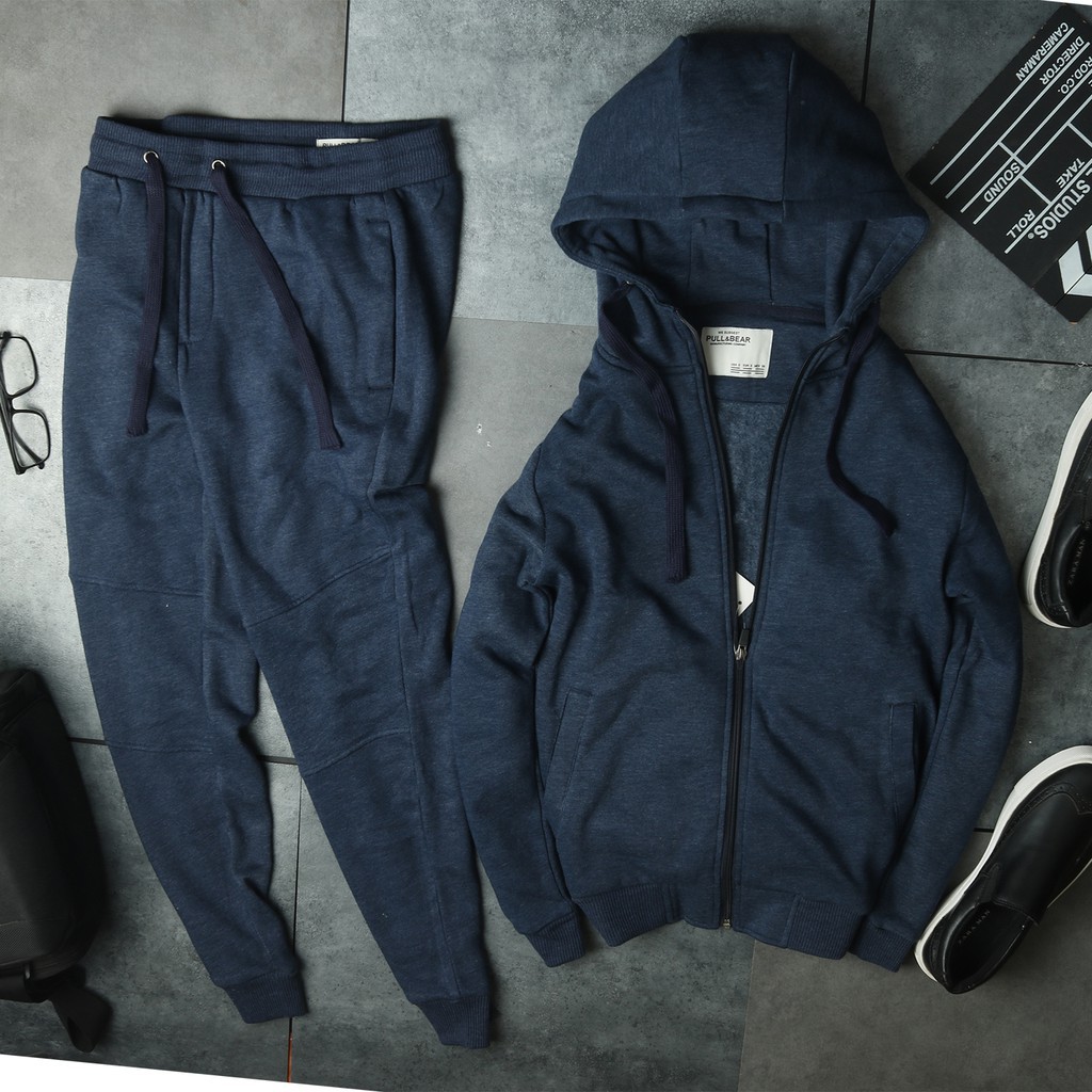 Bộ nỉ nam kéo khóa có mũ hàng VNXK chất đẹp | BigBuy360 - bigbuy360.vn