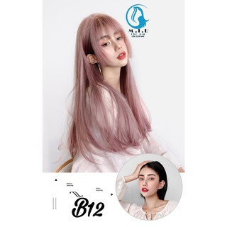 Tóc Bộ Nhuộm Hồng Baby 🎀FREESHIP🎀 Tóc Giả Cao Cấp