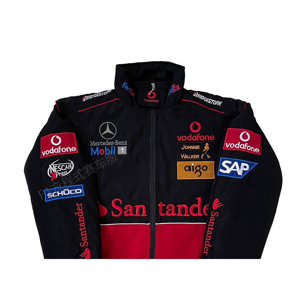 F1 Áo Khoác Thêu Họa Tiết Xe Đua BENZ Mercedes-BENZ Kiểu Cổ Điển Đường Phố Mỹ