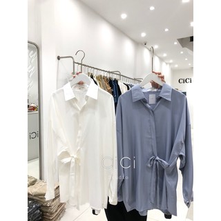 Sơmi lụa buộc nơ CICISTUDIO