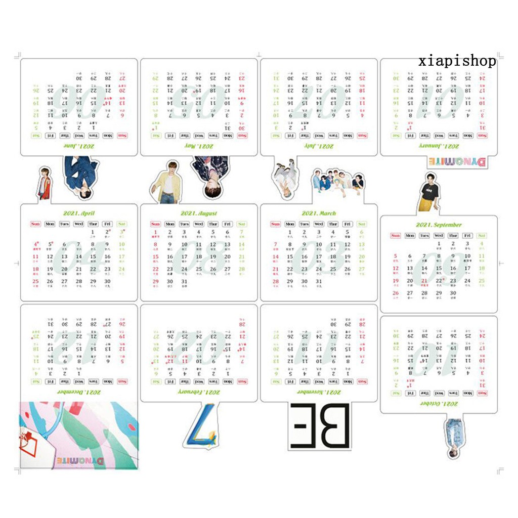 [HÀNG MỚI VỀ] 2021 BTS Blackpink NCT Seventeen EXO Stray Kids Calendar Desktop Decor Ornament