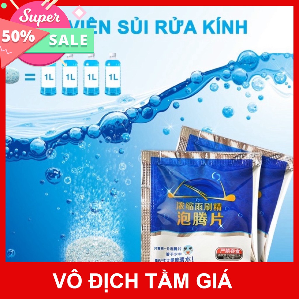 Viên sủi rửa kính xe ô tô, lau kính, chùi kính siêu sạch