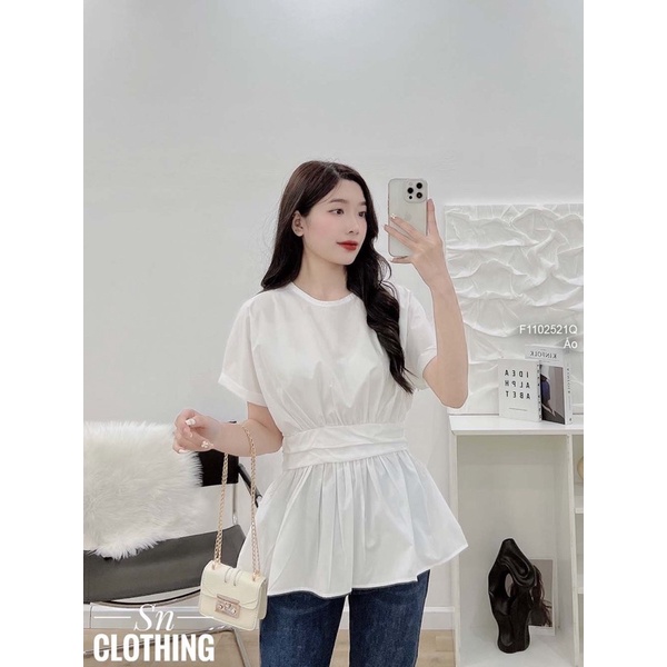 Áo kiểu cổ tròn tay ngắn a1102