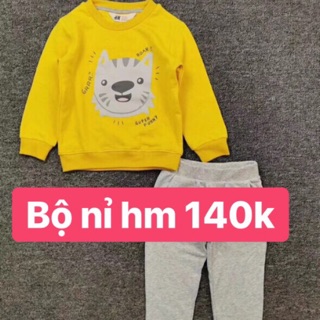 Bộ nỉ da cá hm sz 1-5y