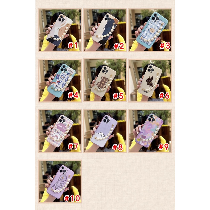 Camera all inclusive cute Phone Case For Xiaomi Poco C40 Nordic style Pearl bracelet Skin-friendly feel soft shell