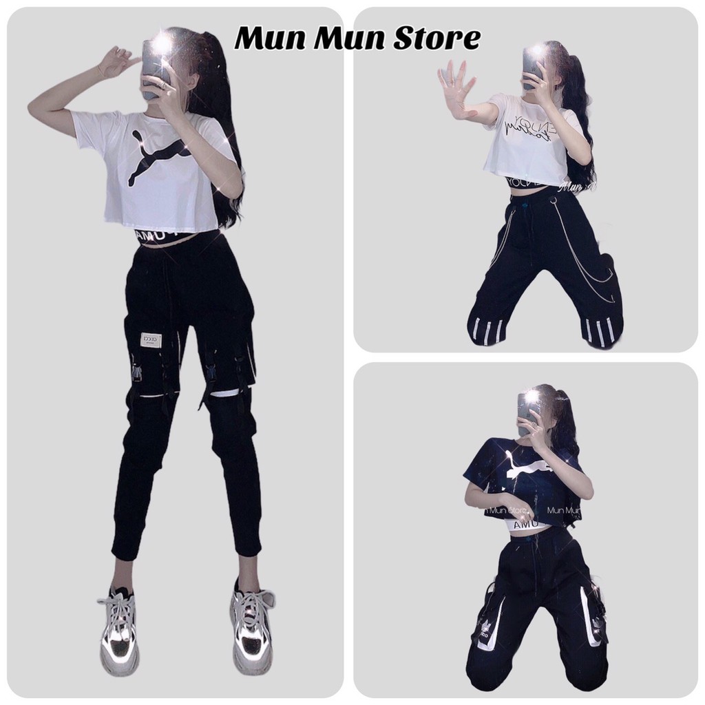 Quần jogger nữ [𝐅𝐫𝐞𝐞 𝐒𝐡𝐢𝐩] MunMunStore quần dài jogger ống vừa phối bo gấu Ulzzang (ảnh + video thật)