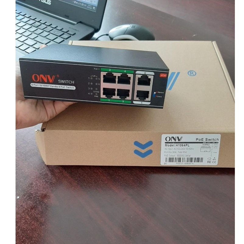 Switch Poe 4 Port ONV Hàng Chính Hãng