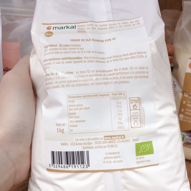 [HỮU CƠ] BỘT MÌ ĐA DỤNG T55/T65 MARKAL 1KG
