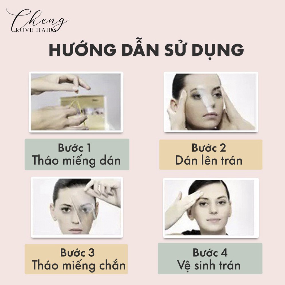 Miếng dán, kính bảo vệ mắt, da mặt, trán khi nhuộm tóc, uốn, duỗi tóc, khi làm hoá chất