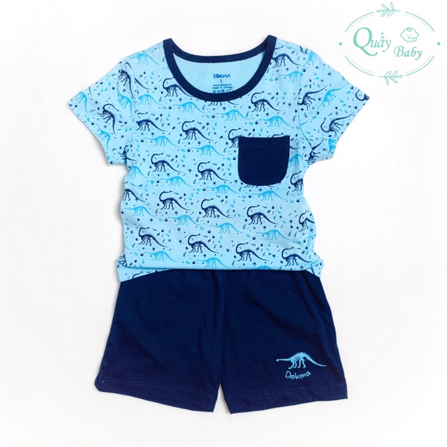 Set bộ khủng long màu xanh cho bé trai