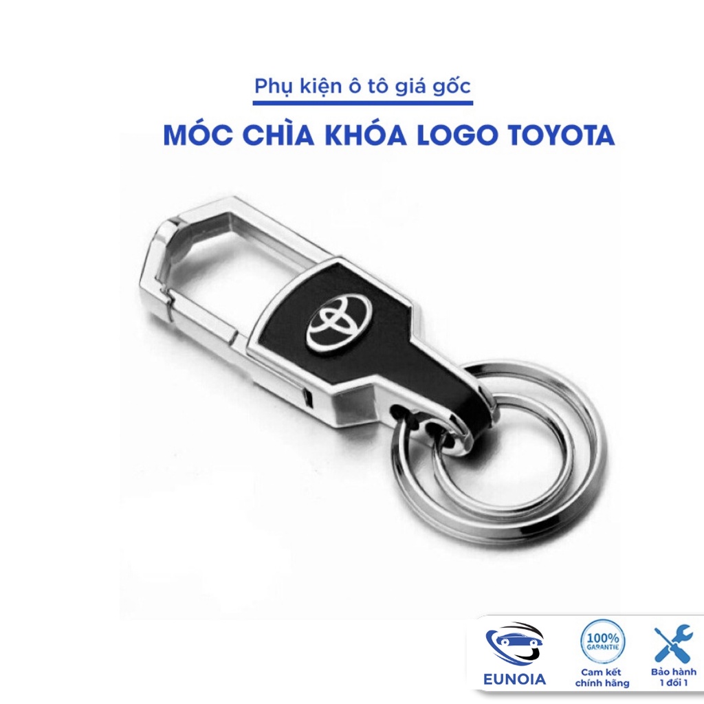 Móc khóa da cao cấp logo hãng Toyota Vios Corolla Cross Altis Innova Camry