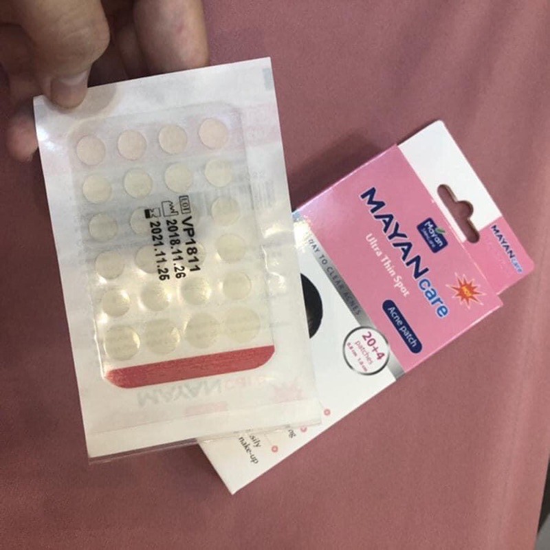 MIẾNG DÁN GIẢM MỤN MAYAN CARE Xuất xứ: Hàn Quốc ( Hộp 20 + 4 miếng )