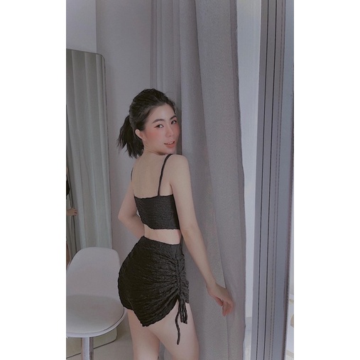 💜SET ÁO 2 DÂY QUẦN SHORT RÚT DÂY ❤️Siêu SEXY👉CHUẨN MẪU 100% | BigBuy360 - bigbuy360.vn