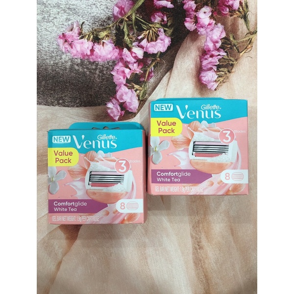 Gillette Venus Comfortglide - Hộp 8 lưỡi/đầu dao cạo thay thế -Hàng Úc