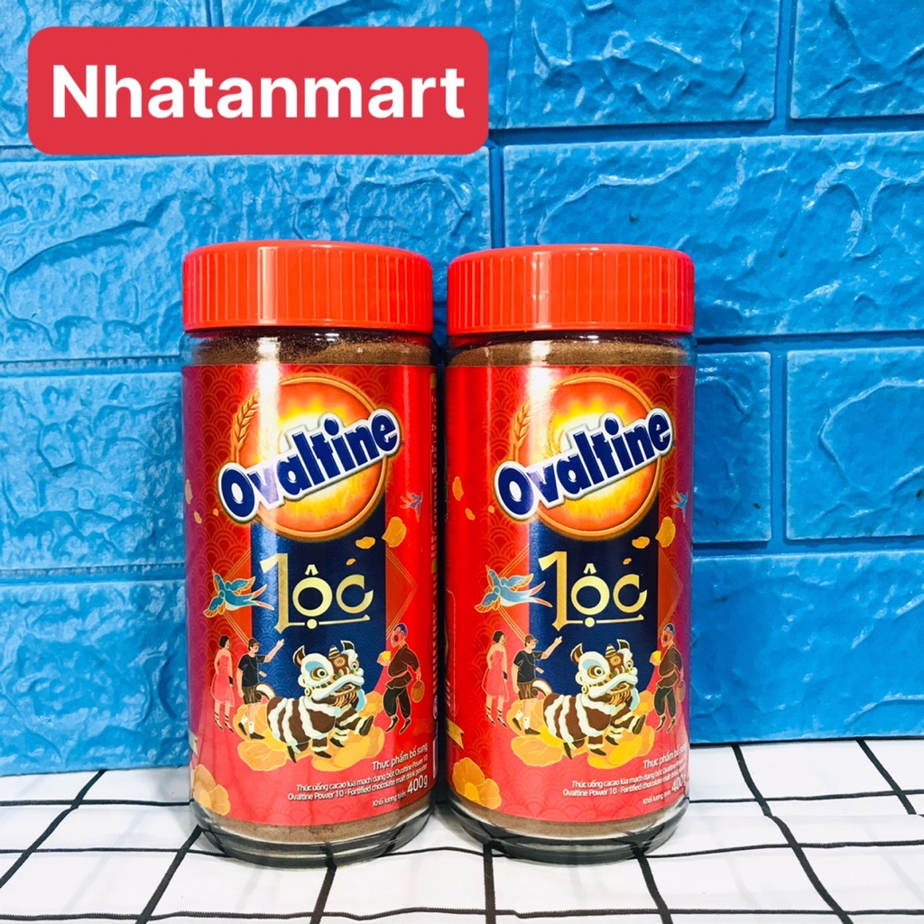 Thức uống lúa mạch hương vị socola Ovaltine bột hũ thủy tinh 400G