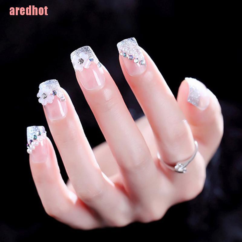 Bộ 24 Móng Tay Giả Đính Kim Tuyến Lấp Lánh Sang Trọng Thời Trang