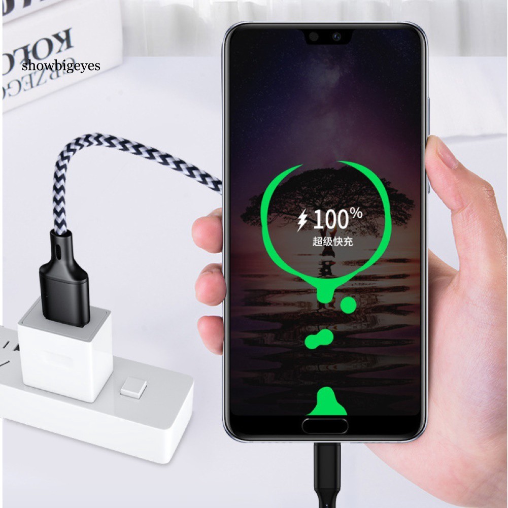 Dây Cáp Sạc Truyền Dữ Liệu Nhanh Type-C Bằng Nylon Bện Cho OPPO FINDX VOOC