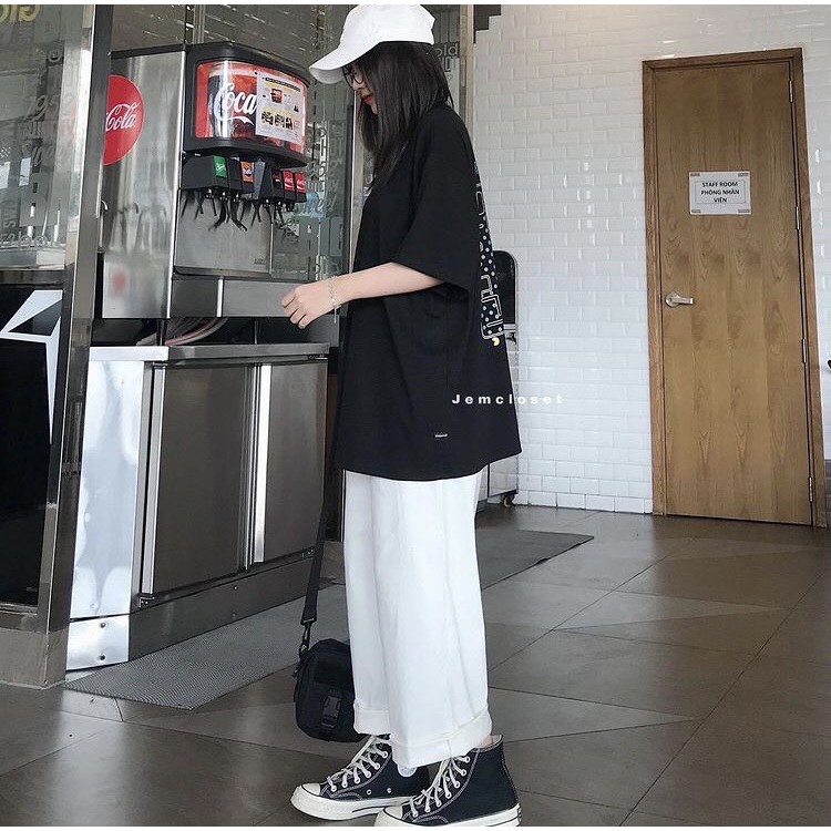 Áo Phông Nam Nữ Tay Lỡ Form Rộng Đẹp Giá Rẻ Cổ Tròn Màu Đen / Áo Phông Unisex ATS4 | BigBuy360 - bigbuy360.vn