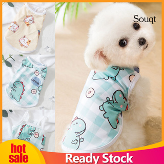 Áo In Hoạt Hình Màu Sắc Tươi Tắn Cổ Tròn Thoải Mái Cho Chó Cưng