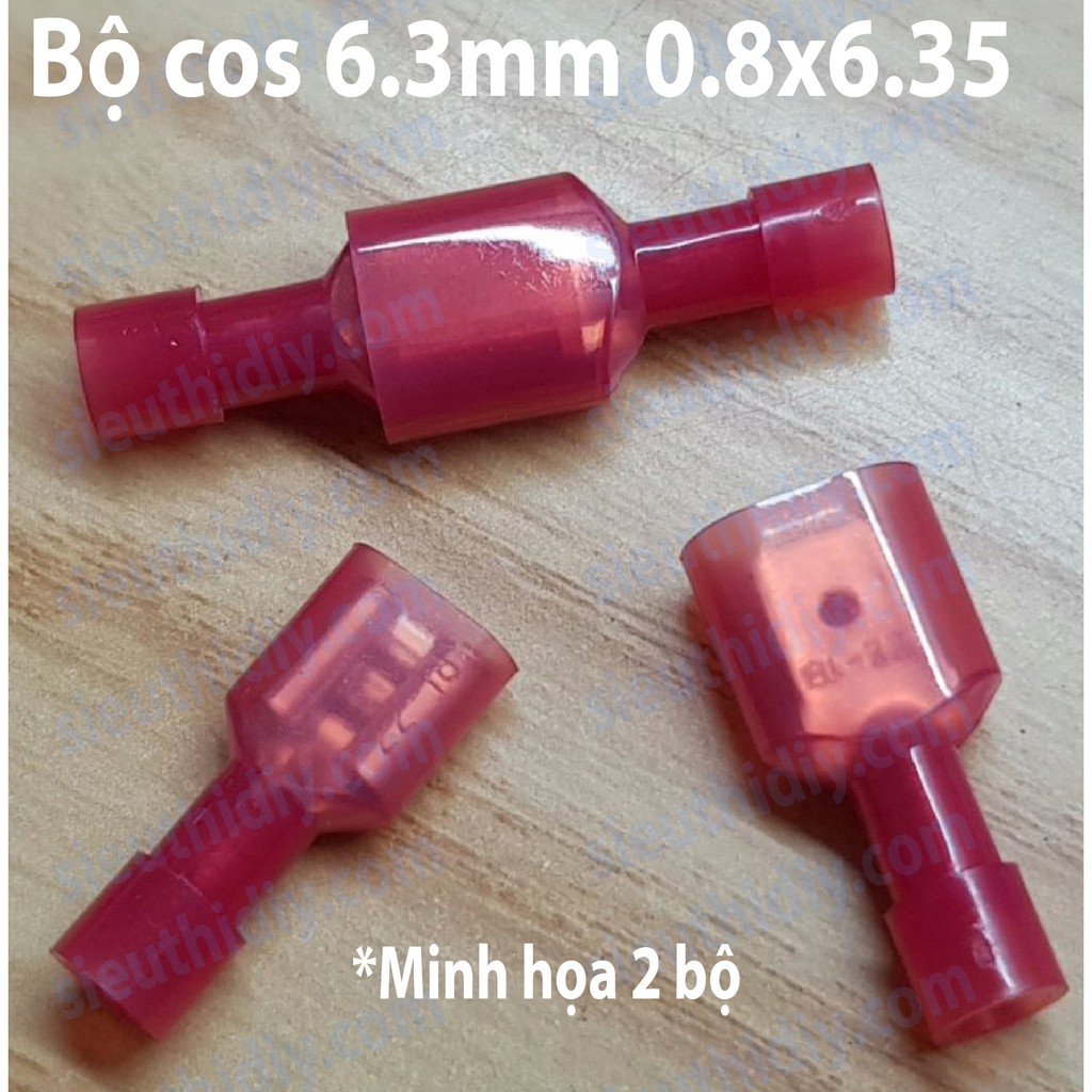 Bộ cốt cos 6.3mm 0.8x6.35 ép cos tròn (gói)