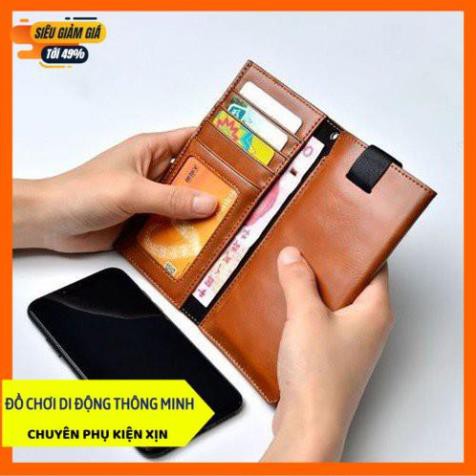 [HÀNG CHẤT] Bao Da Rút Puloka Cho IPhone X/XS Kiêm Vi Đựng Điện Thoại, Tiền, Thẻ ATM