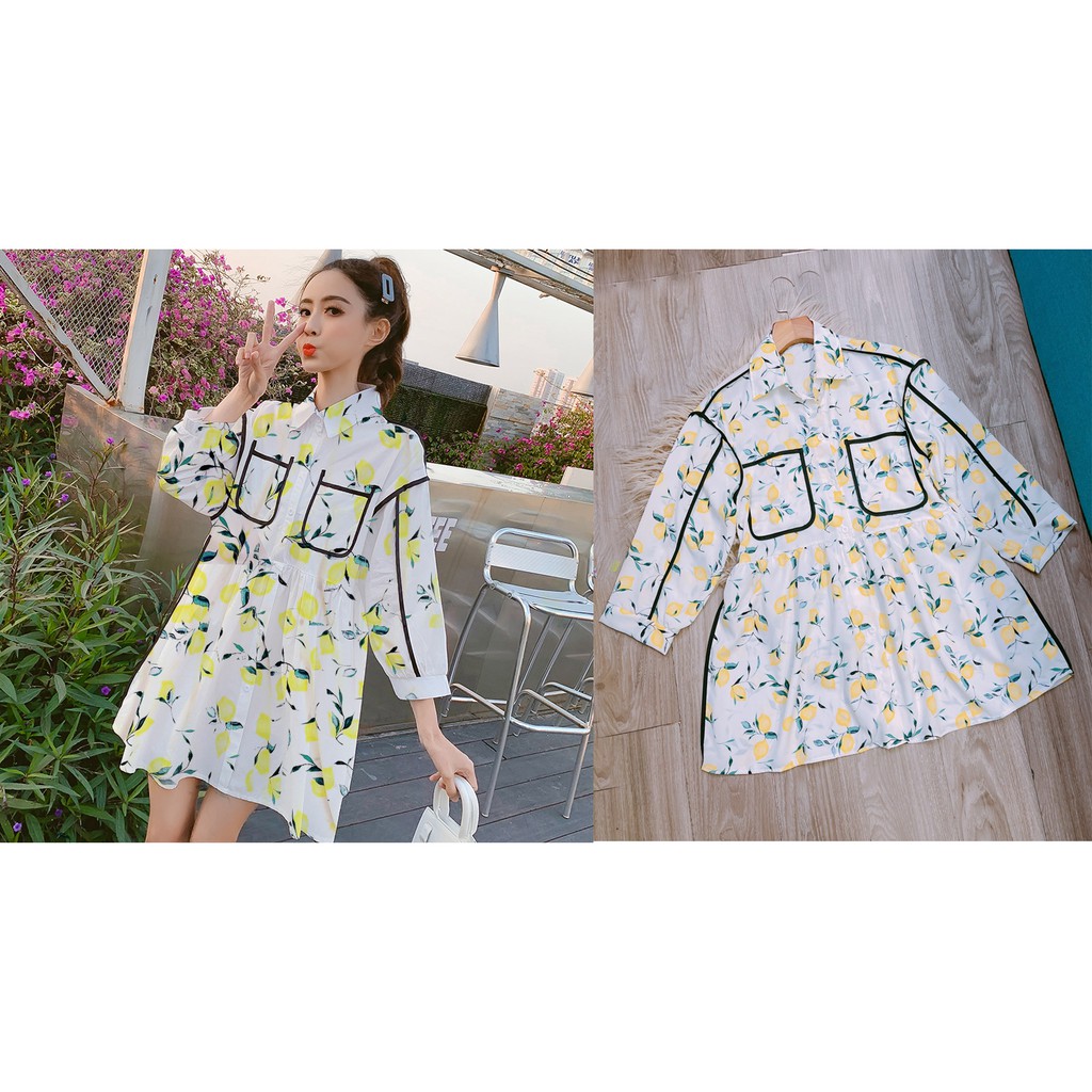 đầm hoa babydoll ulzzang/áo giấu quần đủ size 50-100kg
