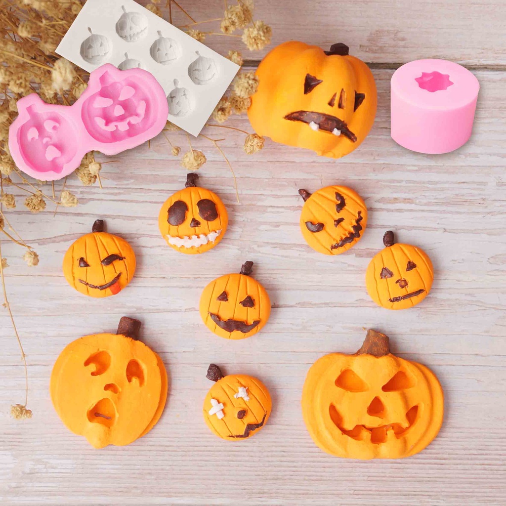 Khuôn Silicone Làm Bánh Hình Trái Bí Ngô Halloween