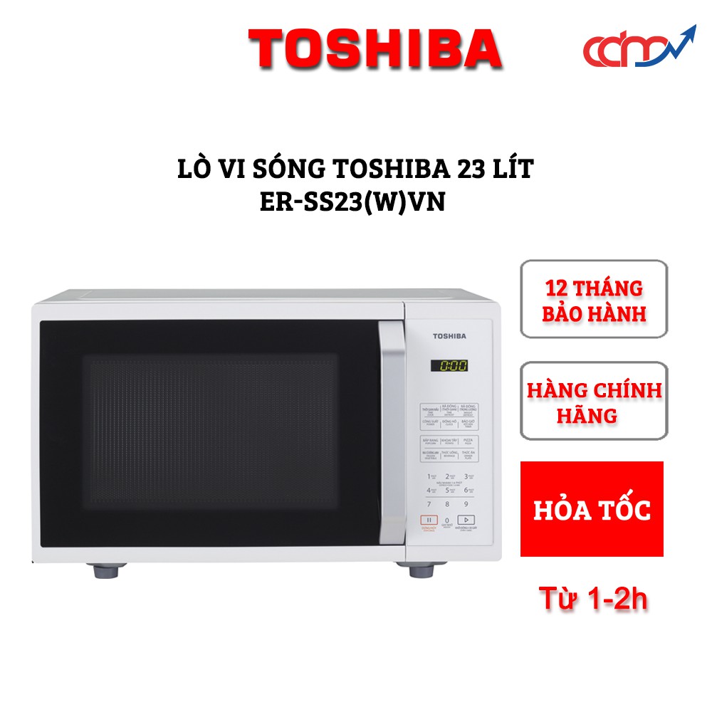 Lò vi sóng Toshiba ER-SS23(W)VN 23 lít - Không nướng - Bảng điện tử - Xuất xứ Thái Lan
