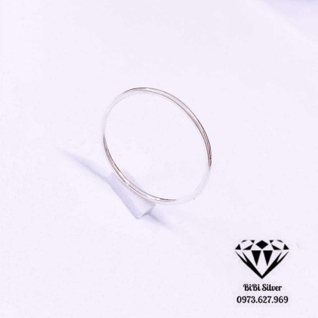 Nhẫn bạc nữ giá rẻ mẫu trơn chuẩn bạc ta- Trang sức bạc Bibi silver cam kết hàng đẹp, chuẩn ảnh