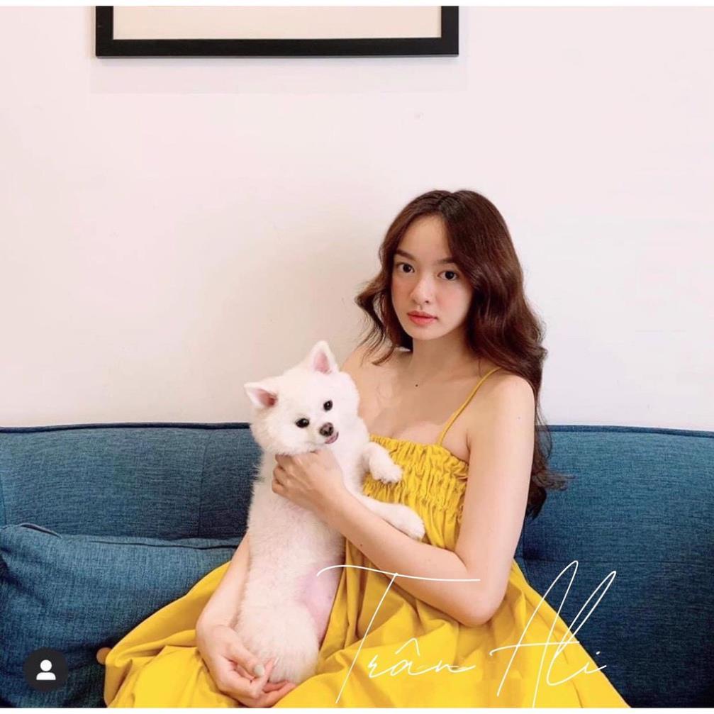 Đầm babydoll Nhún Ngực, váy thiết kế nhún ngực 2 dây siêu xinh xắn