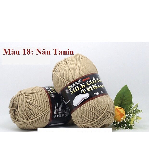 Len cuộn Milk cotton 125g Bảng Màu 3 (mã 40-59)