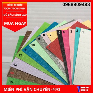 Miếng Mút Xốp Dán Tường 3D chống ẩm cách âm cách nhiệt Dày 5mm