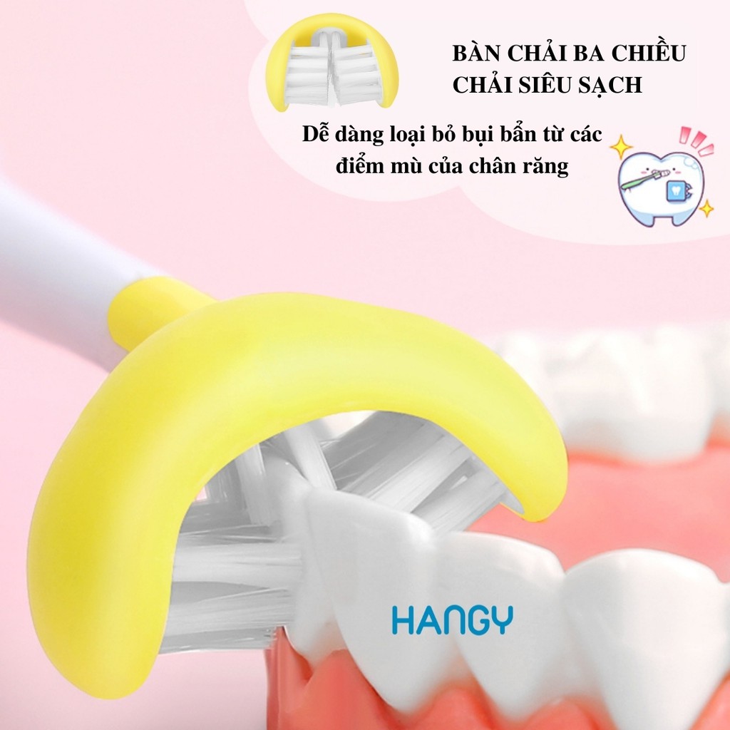 Bàn chải đánh răng 3D ba mặt chải LEYUYO nhập khẩu HANGY