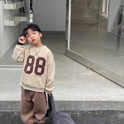 Áo nỉ BXPB dài tay cổ tròn thời trang Hàn