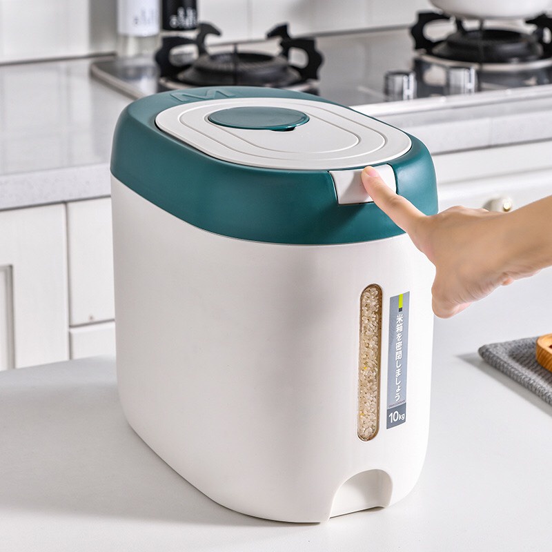 Thùng Đựng Gạo 10kg Cao Cấp, Chống Ẩm, Chống Mối Mọt, Tặng Kèm Cốc Đong Gạo, Bảo Hành 12 Tháng, ECOCO