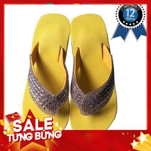 (HÀNG ĐẶT) Dép kẹp đôi cánh vàng cao 7cm hàng nhà gia công bao xài