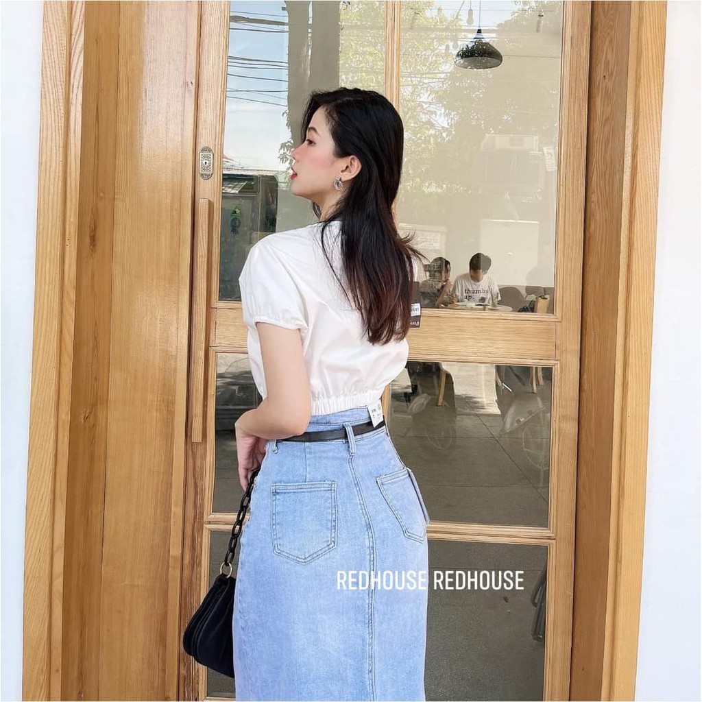 Áo croptop nữ ❣️FREESHIP❣️ Áo Croptop Bo Eo Cổ Tròn Trẻ Trung Phong Cách Hàn Quốc