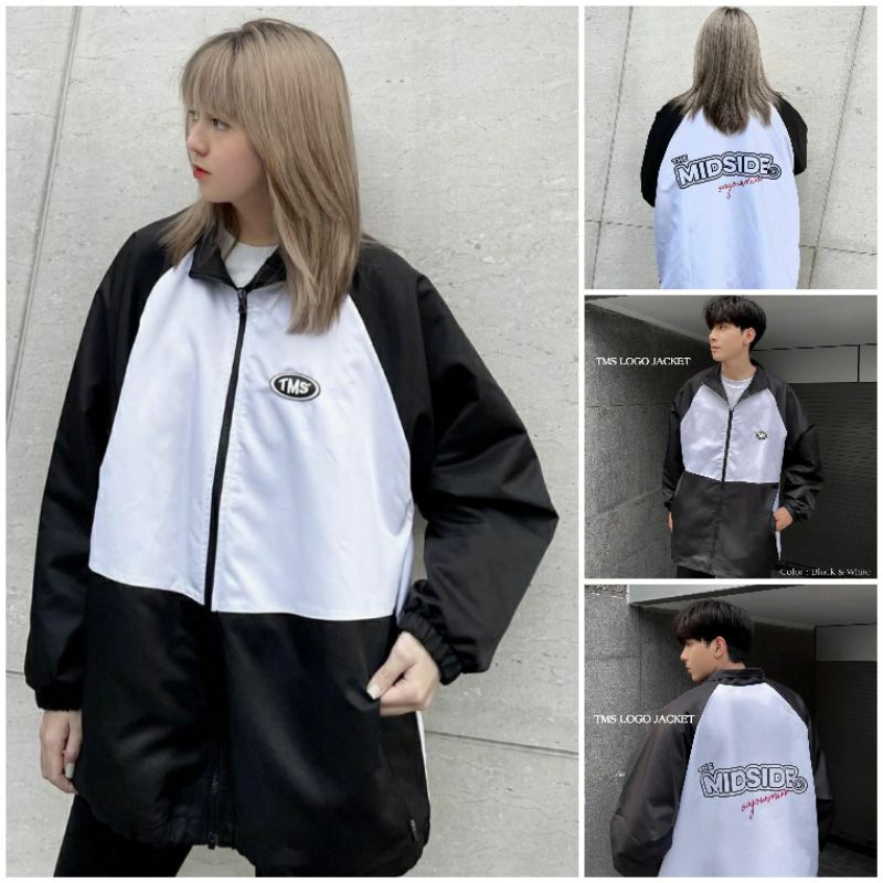 Áo Khoác Dù TMS LOGO MIDSIDE Nam Nữ Ulzzang Unisex Form Rộng Bomber 7zia Jacket - Sayhey Clothing