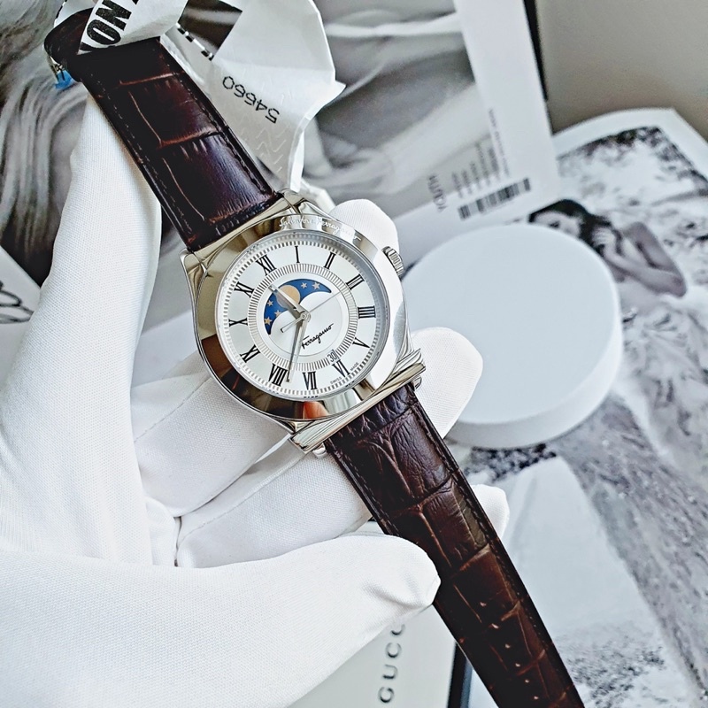 Đồng hồ nam SalvatoreFerragamo 1898 for Men’s Watch - bản moon phase lịch lãm-swiss made