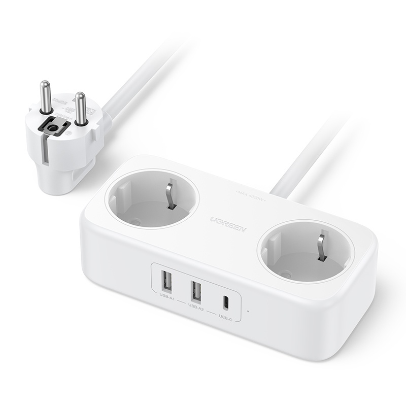 Ổ Cắm Sạc UGREEN 30W 2A1C Đa Năng Cổng USB Cho iPhone 14 13 pro max 13 / 12 / 11 / XS