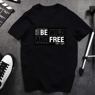 Áo thun nam tay ngắn in hình BE WILD AND FREE . Áo phông nam cổ tròn in 3D ĐẸP - ĐỘC - LẠ