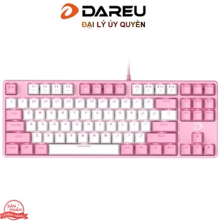 Bàn phím cơ Gaming DAREU EK87 PINK-WHITE (PINK-LED, Blue/ Brown/ Red D switch) - EK87 PINK
