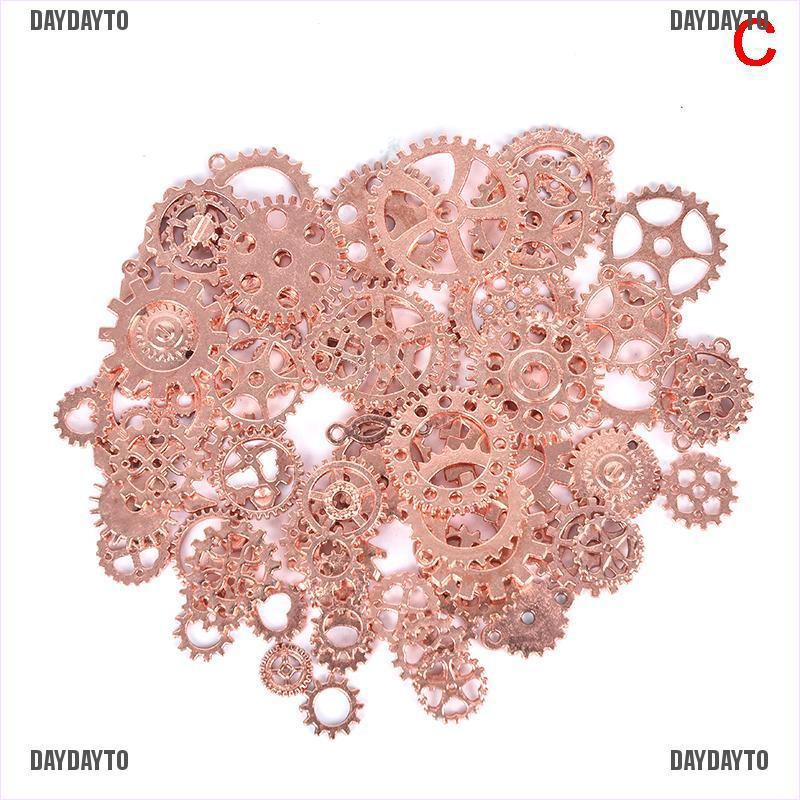 Set 70 Mặt Dây Chuyền Hình Bánh Răng Kim Loại 100Gram DIY