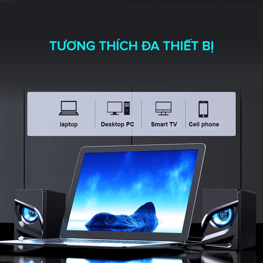 Loa Gaming RGB HAVIT SK708, Âm Thanh Stereo 2.0, 7 Chế Độ Màu RGB, Công Suất 2x3W - Chính Hãng Bảo Hành 12 Tháng