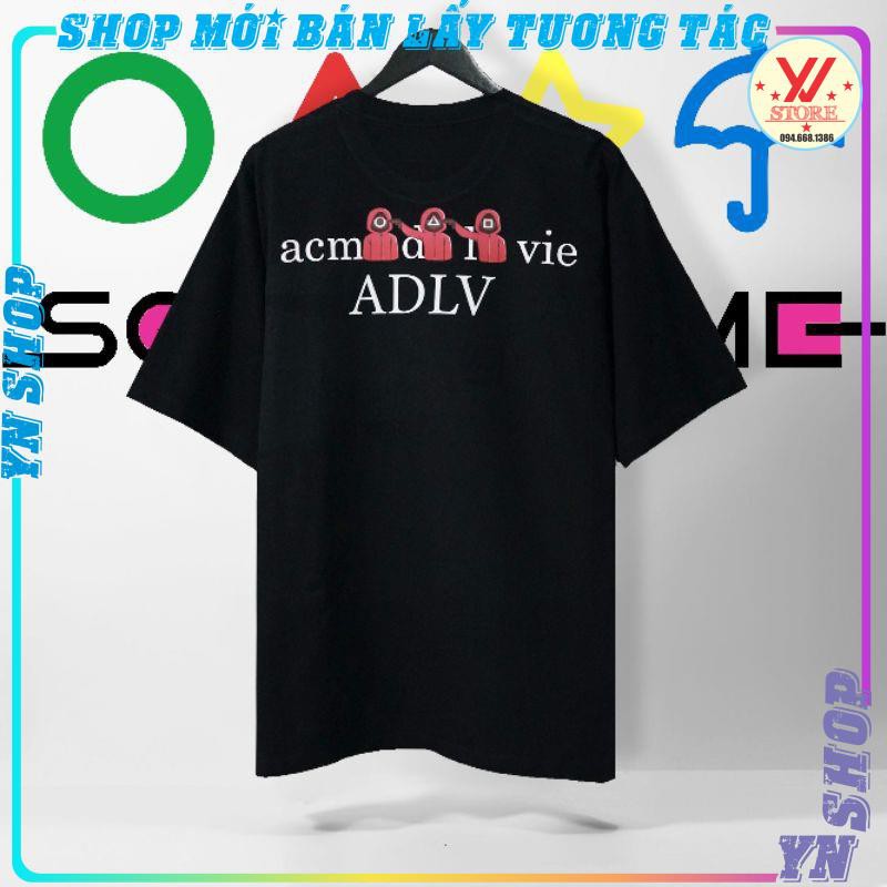 Áo thun tay lỡ ADLV SQUIDGAME trò chơi khô mực, áo phông nam nữ unisex hottrend 2021 phong cách ulzzang