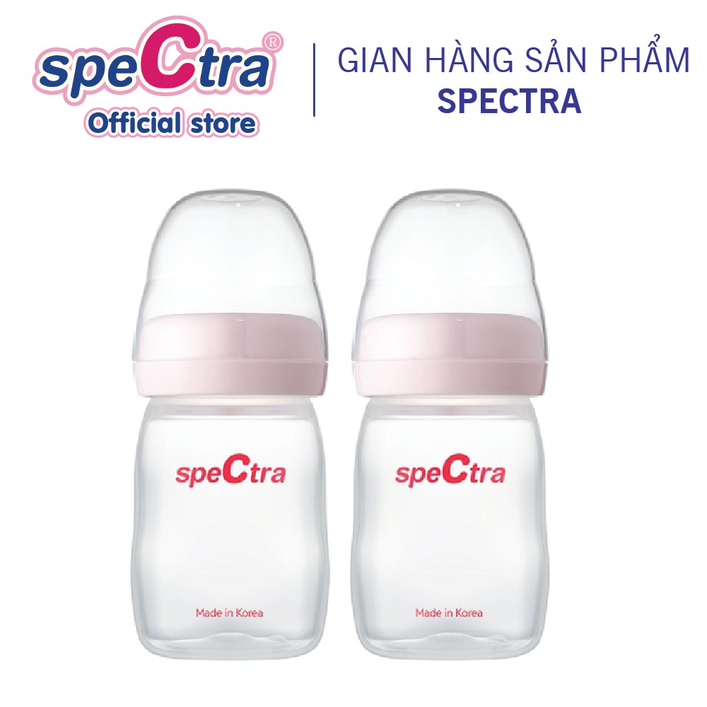 Bộ Hai Bình Cổ Rộng PP Spectra 160ml Chính hãng Hàn Quốc