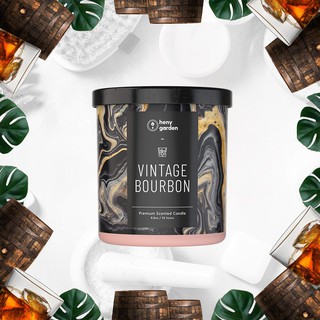 Nến Thơm Cao Cấp Vintage Bourbon (Hương Whisky Cổ Điển) Heny Garden – Tặng Tinh Dầu Mẫu Thử