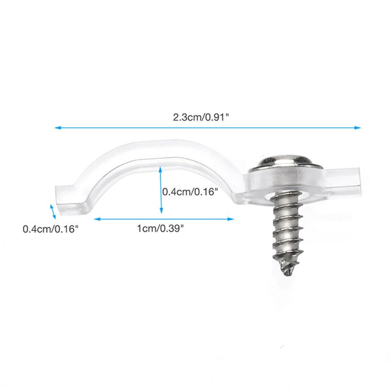Bộ 100 Kẹp Cố Định Dây Đèn LED Trong Suốt 3528 / 5050