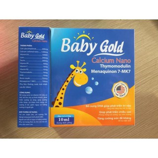 BABY GOLD CALCIUM NANO ( Hộp 4 vỉ x 5 ống 10ml)